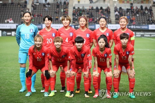 ▲ 2017 EAFF E-1 챔피언십에 출전한 한국 여자 축구대표팀.[연합뉴스 자료사진]