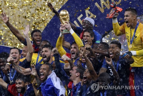 ▲ 2018 러시아 월드컵에서 우승한 프랑스 축구대표팀.(EPA=연합뉴스)