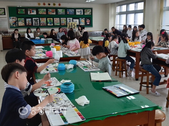 ▲ 대전도마초 방과후학교의 상반기 학부모 공개수업이 진행되고 있다.  대전도마초 제공