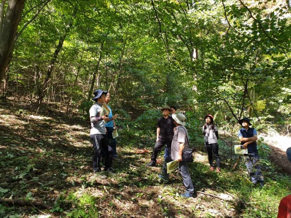중부지방산림청은 청양군 장평면 화산리에서 숲가꾸기 사업 현장토론회를 개최했다. 중부청 제공
