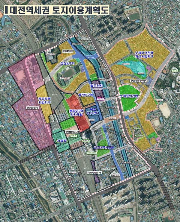 사진 = 대전역세권 토지이용계획도. 대전시 제공