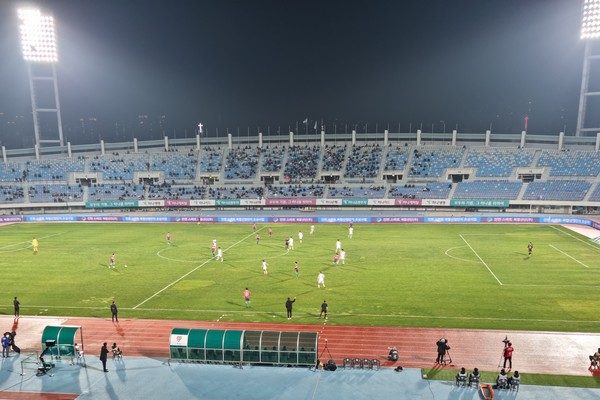 대전하나시티즌이 3일 한밭종합운동장에서 열린 ‘하나원큐 K리그2 2021’ 준플레이오프에서  0-0 무승부를 거뒀다. 사진=노세연기자
