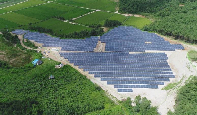 한 태양광 발전단지 모습 사진 한국에너지공단