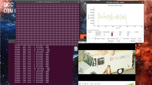우리나라의 첫 달 궤도선 '다누리'(KPLO)가 우주에서 순항하며 영상과 사진, 문자 등 데이터를 성공적으로 보내왔다고 과학기술정보통신부와 한국항공우주연구원, 한국전자통신연구원(ETRI)이 7일 밝혔다. 사진은 다이너마이트 뮤비 수신 및 재생 장면. 2022.11.7 [과기정통부 제공. 재판매 및 DB 금지]