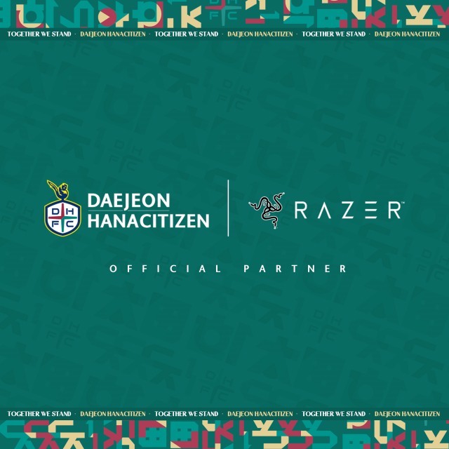 대전하나시티즌이 글로벌 게이밍 브랜드인 RAZER KOREA와 후원 협약을 체결했다. 대전하나시티즌 제공