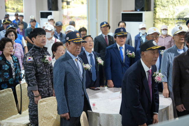 2023년도 홍성군 보훈가족 위안행사에 참석한 보훈가족들. 사진=김지현 기자