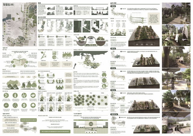 도시숲 설계공모대전에서 1위를 수상한 맞물림(林) 작품. 산림청 제공