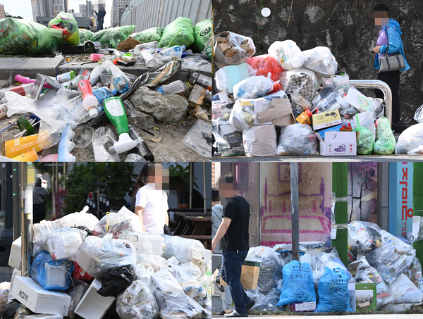 ▲ 추석 연휴가 끝난 4일 대전 시내 곳곳에서 선물포장 재활용품을 비롯한 생활쓰레기가 쌓여 있다. 이경찬 기자 chan8536@cctoday.co.kr