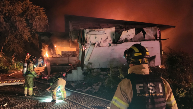 10일 오전 4시56분경 금산군 부리면의 한 주택(66㎡)에서 화재가 발생해 1명이 숨졌다. 충남소방본부 제공