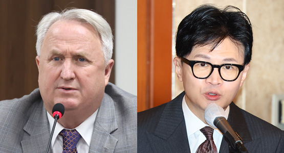 인요한 국민의힘 혁신위원장과 한동훈 법무부 장관. 사진=연합뉴스 제공