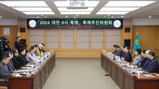 17일 대전시청에서 2024 대전 0시축제 축제추진위원회 회의가 진행되고 있다. 대전시 제공