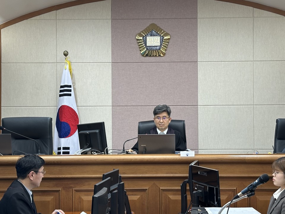 김용덕 대전지방법원장이 25일 민사소액 장기미제사건 재판에 나섰다. 사진=서유빈 기자