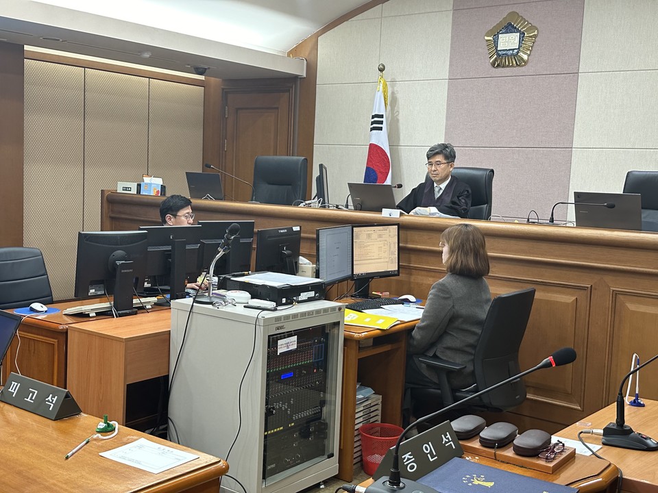 김용덕 대전지방법원장이 25일 민사소액 장기미제사건 재판에 나섰다. 사진=서유빈 기자 (2)