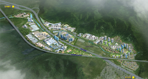 대전 안산첨단국방융합클러스터 조감도. 대전시 제공