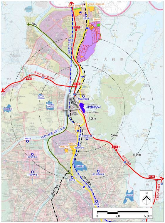 대전 연축 도시개발사업 위치도.대전 대덕구 제공.