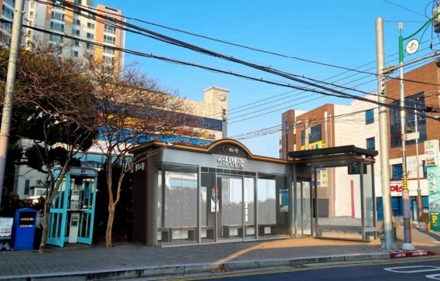 동부시장 입구 스마트 버스 정류장 설치 예상도, 서산시 제공