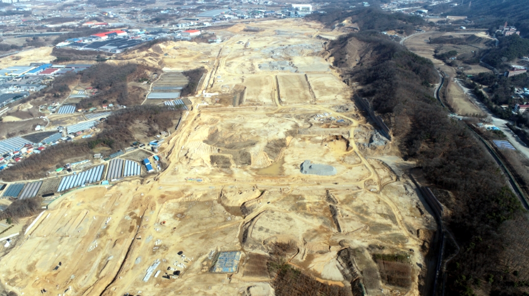 음성휴먼스마트밸리 산단 공사현장[충북개발공사 제공. 재판매 및 DB 금지]