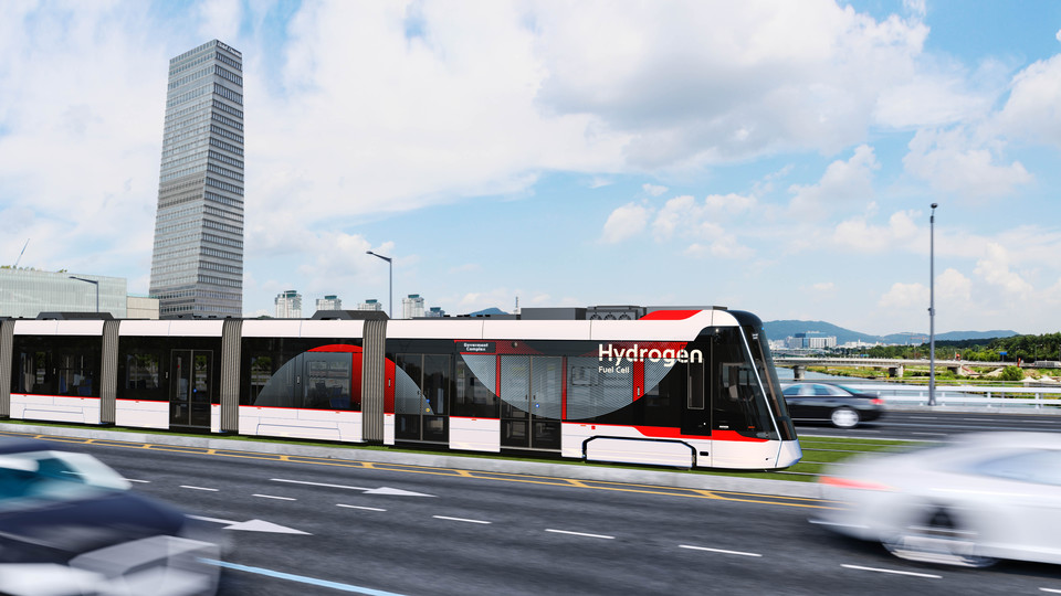 대전 도시철도 2호선 수소연료전지 트램 이미지. 대전시 제공.