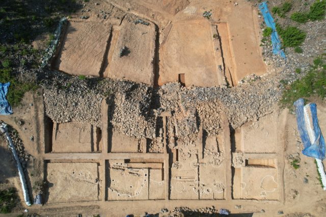 우산성에 대한 1차 발굴조사 대상지 전경