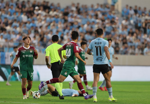 대전하나시티즌이 지난 27일 대구 DGB대구은행파크에서 열린 대구FC와 경기에서 1대1 무승부를 기록했다. 대전하나시티즌 제공