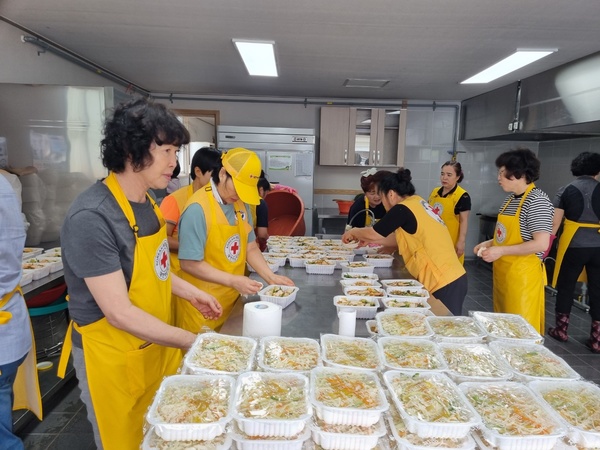 ▲ 어르신 여름 보양식 나눔 행사 개최. 대한적십자봉사회 서산지구협의회 제공