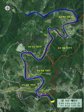 청양 다목적댐 조성 및 편입지역 위치도. 충남도 제공.