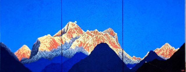 에베레네스트의 여명, 강찬모, 240×100cm 150호