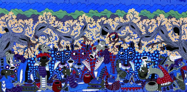 헨드릭릴랑가, 사파리, 200x100cm, gloss on canvas, 2023