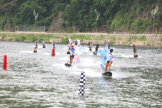 2024 단양 모토서프 코리아챔피언십이 오는 30일부터 열린다. 사진은 지난 모토서프 아시아 챔피언십 모습. 단양군 제공