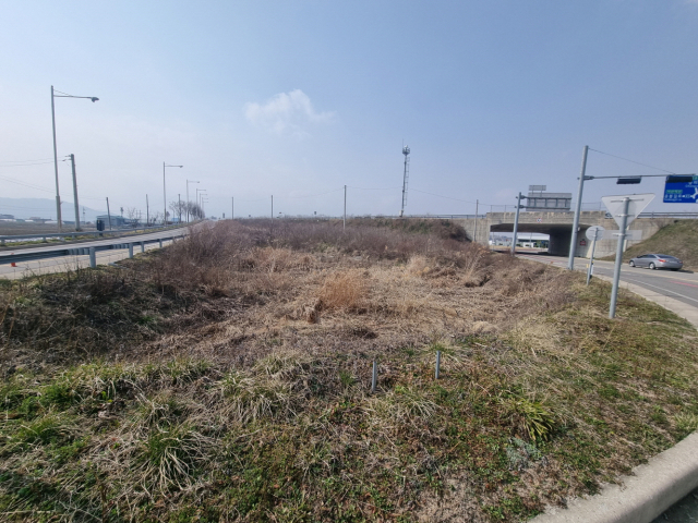 산림청 공모사업인 ‘기후대응 도시숲 조성사업’ 예정지인 국도 45호선 삽교교차로. 예산군 제공