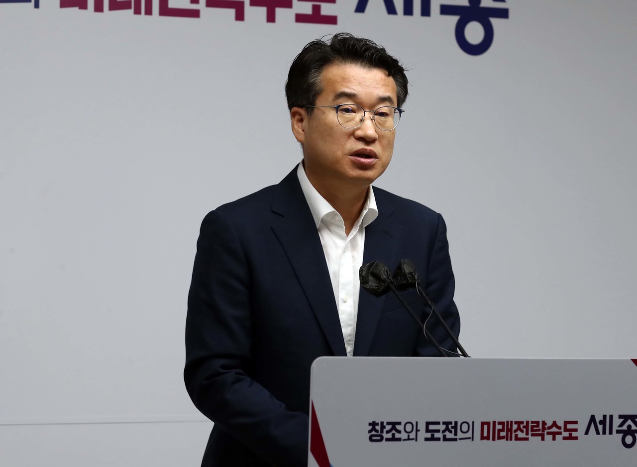 기자간담회하는 이용일 세종시 기획조정실장 [촬영 한종구 기자] 사진=연합뉴스.