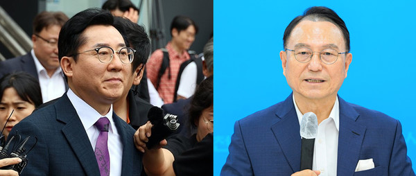 박경귀 아산시장과 박상돈 천안시장. 사진=연합뉴스 제공