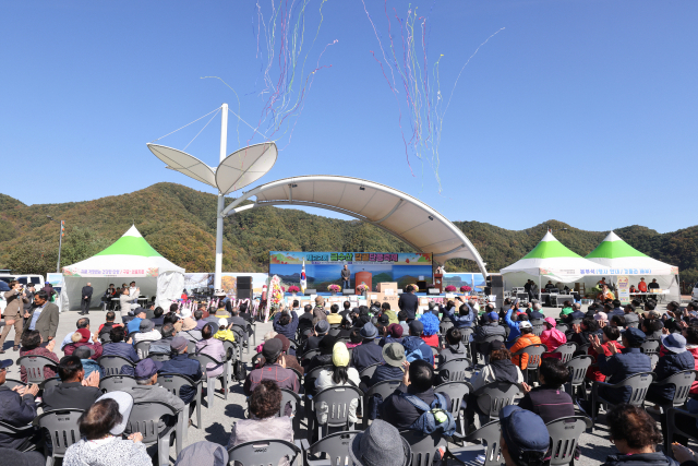 제23회 금수산 감골단풍축제가 26일 단양군 적성면 상학주차장에서 개최된다. 사진은 지난해 금수산 감골단풍축제 모습. 단양군 제공