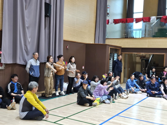 사진은 열심히 응원하고 있는 갈렙팀 모습. 단양=이상복 기자 cho2225@cctoday.co.kr