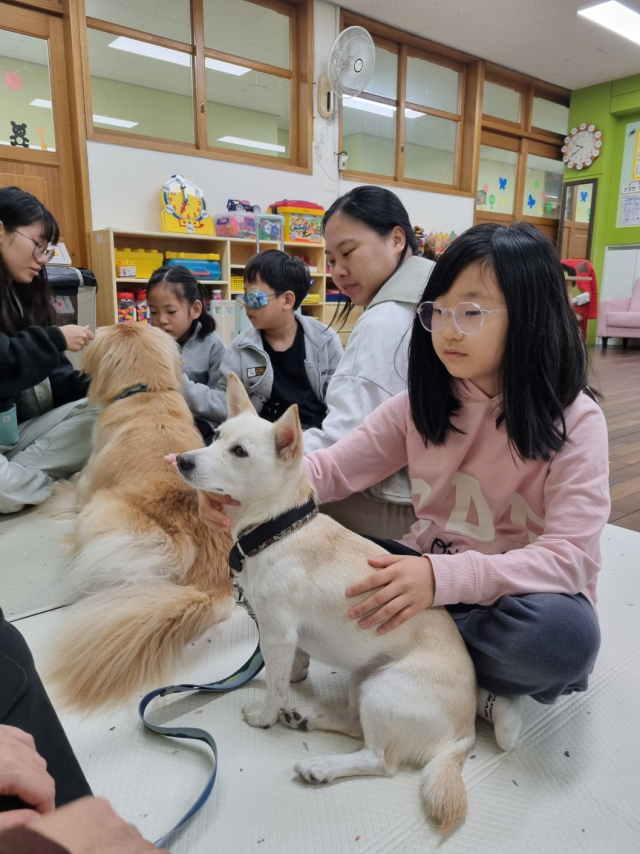 ▲사진은 학생들의 교감활동 모습.
