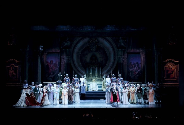 ▲ ‘구운몽’ 무대에 오르는 스칼라오페라 합창단.  대전시립연정국악원 제공