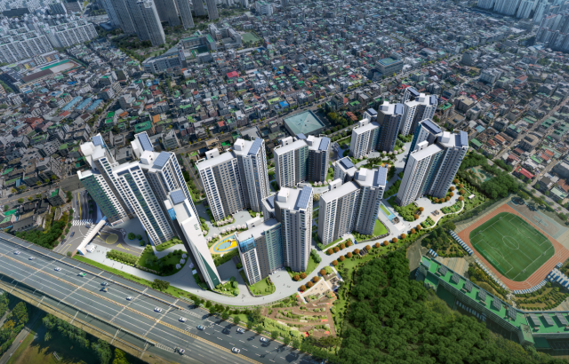 KT인재개발원 부지 내에 조성되는 ‘둔산 엘리프 더센트럴’ 조감도. 계룡건설 제공.