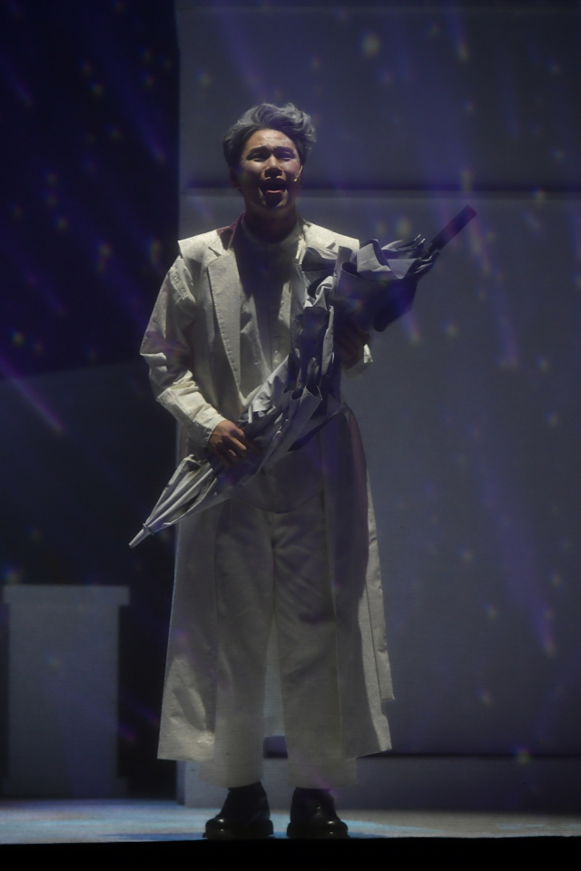 대전 지역사회에 감동을 선사했던 창작 가족 뮤지컬 ‘우산’ 공연 모습. 아우라오페라단 제공