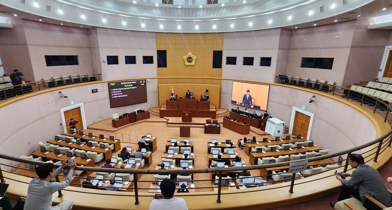 대전시의회 본회의장 [촬영 김준범] 사진=연합뉴스.
