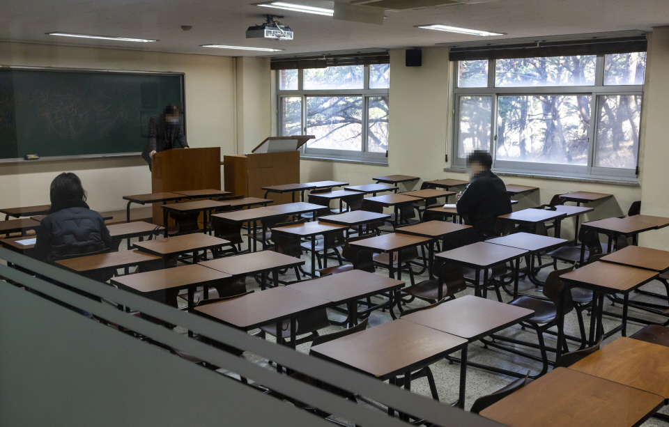 한 대학에서 수업이 진행되고 있다. 사진=연합뉴스. 