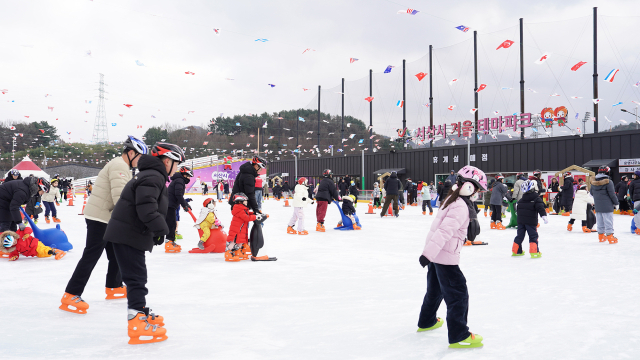 지난 21일 성연면 왕정리 687번지 일원에서 개최된 서산시 겨울 테마파크 개장식. 서산시 제공