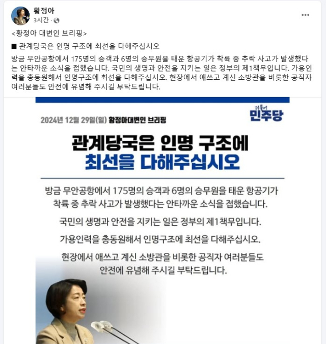 황정아 더불어민주당 대변인 SNS 갈무리.