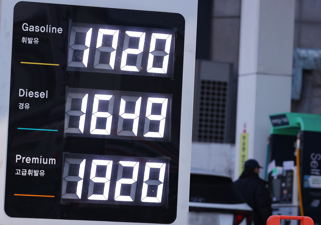 시내 주유소 모습. 2025.1.12 사진=연합뉴스.