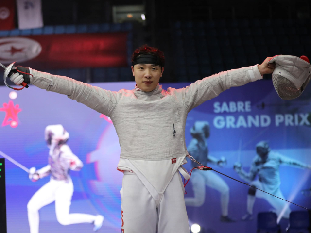 대전시청 남자 펜싱팀 소속 박상원 선수. 대전시체육회 제