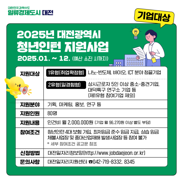 카드뉴스(기업 대상). 대전시 제공