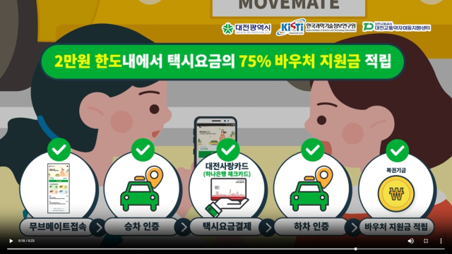 무브메이트 서비스 이용안내 동영상 갈무리. 대전교통공사 제공.