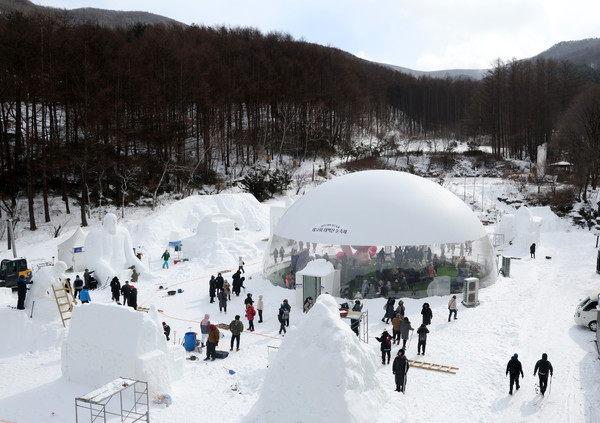 제32회 태백산 눈축제 개막. 사진=연합뉴스 제공