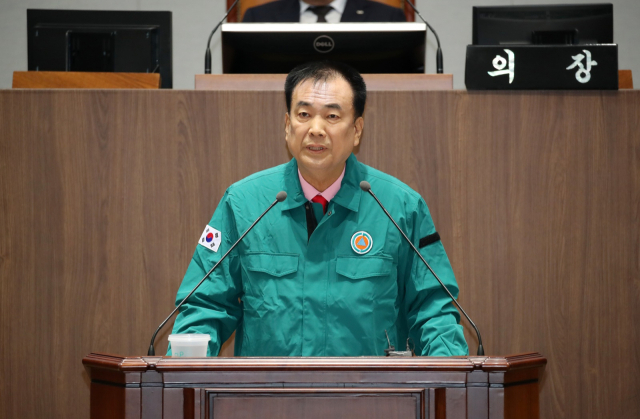 19일 충남도의회 제357회 임시회 제2차 본회의에서 방한일 의원이 교섭단체 대표연설을 하고 있다. 충남도의회 제공