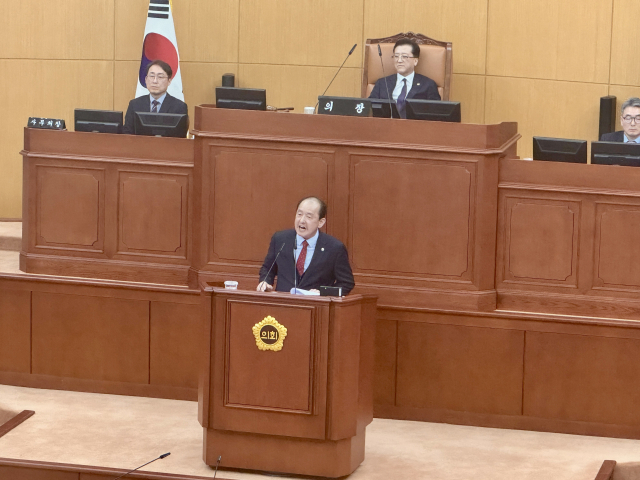 20일 열린 대전시의회 제284회 임시회 제2차 본회의에서 박종선 의원이 신상발언하고 있다. 사진=조사무엘 기자.