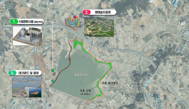 잠홍저수지 명품 호수 조성사업 조감도. 서산시 제공